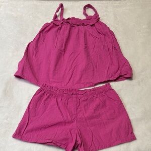 Carter's Child of Mine Fuchsia Blouse and Shorts Set
